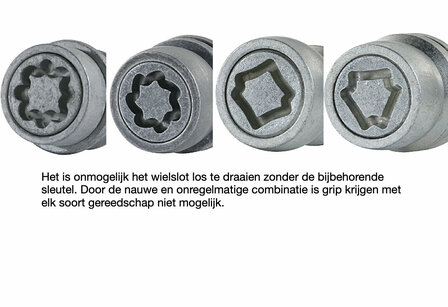 Dragonslock Velgenslot - Mini 2001 tot 2006 - Kleur Zwart