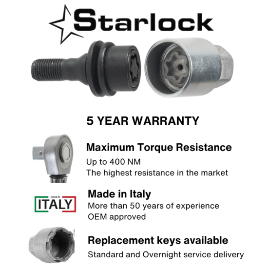 Dragonslock Velgenslot - Peugeot 407 Saloon vanaf 2003 - Zwart